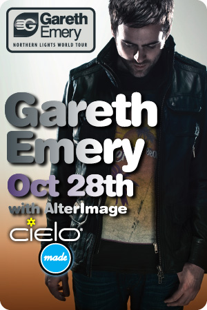 Flyer 
			for Gareth Emery Northern Lights World Tour, 10/28/10 at Cielo